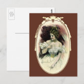  Christy Girl, Antiek Bridal-portret Briefkaart (Voorkant / Achterkant)