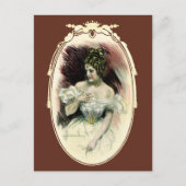  Christy Girl, Antiek Bridal-portret Briefkaart (Voorkant)