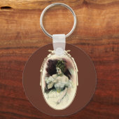  Christy Girl, Antiek Bridal-portret Sleutelhanger (Voorkant)