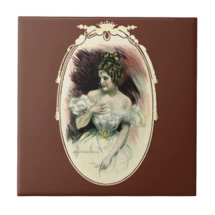  Christy Girl, Antiek Bridal-portret Tegeltje