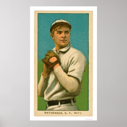 Christy Mathewson Baseball 1909 Poster (Voorkant)