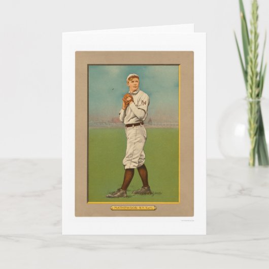 Christy Mathewson Giants Baseball 1911 Kaart (Voorkant)