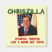ChrisZilla - Chris Christie Koelkast Magnet (Voorkant)