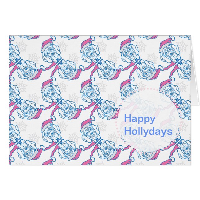 Chritmas Great Dane Kaart (Voorkant Horizontaal)