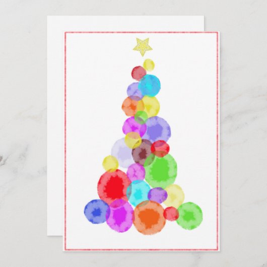 Chritsmas Tree Holiday Card Feestdagenkaart (Voorkant / Achterkant)