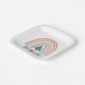 Chritsregenboogboom met hohohoho papieren bordje (Gebogen)