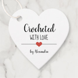 Chrocheted met love kraft scriptantags bedankjes labels