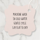 Chrochett met liefdesbruine roze bedankjes labels (Achterkant)