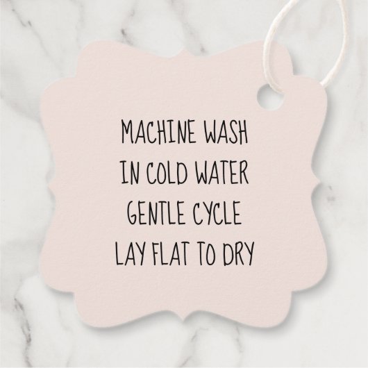 Chrochett met liefdesbruine roze bedankjes labels (Achterkant)