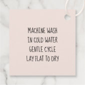 Chrochett met liefdeszwarte roze scriptnaam bedankjes labels (Achterkant)