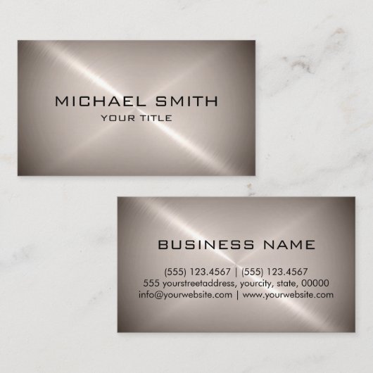 Chroestvrij staal visitekaartje (Voorkant / Achterkant)