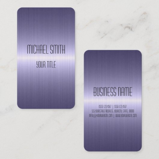 Chroestvrij staal visitekaartje (Voorkant / Achterkant)