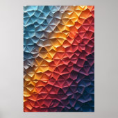 Chroma Fold: Geometric Prism Gradient Abstract Art Poster (Voorkant)