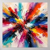 Chroma Kleur Barst - Abstracte Kunst Poster (Voorkant)