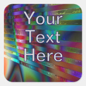 Chroma Rays Vierkante Sticker (Voorkant)