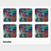Chroma Rays Vierkante Sticker (Vel)