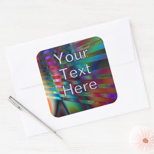 Chroma Rays Vierkante Sticker (Envelop)