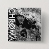 CHRØMA RUST BADGE VIERKANTE BUTTON 5,1 CM (Voorkant)