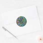 Chroma Vortex Abstracte kunst Ronde Sticker (Envelop)