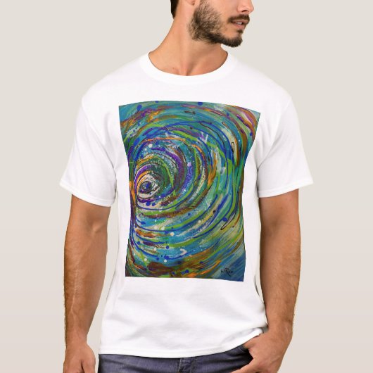 Chroma Vortex Abstracte kunst T-shirt (Voorkant)