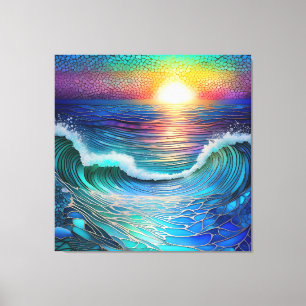 Chroma Zee zeegezicht Canvas Afdruk