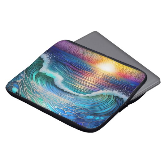 Chroma Zee zeegezicht Laptop Sleeve (Voorkant top)