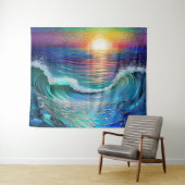 Chroma Zee zeegezicht Wandkleed (In Situ (horizontaal))