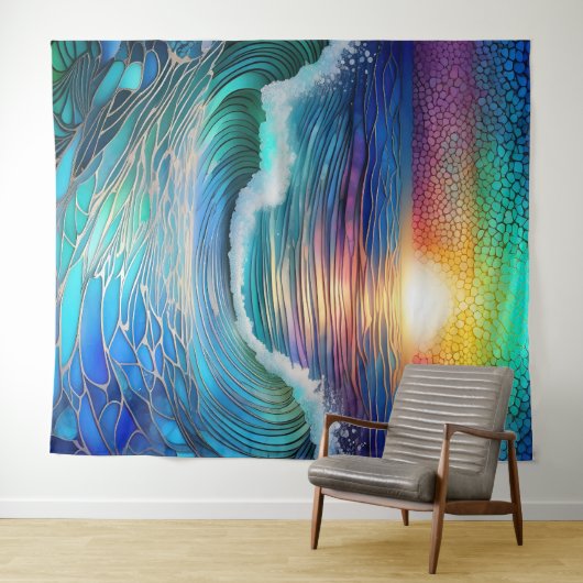 Chroma Zee zeegezicht Wandkleed (In Situ (horizontaal))