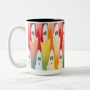 ChromaGhosts: Een regenboog spoken Collectie Tweekleurige Koffiemok