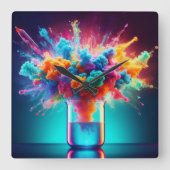 Chromatic Alchemy Vierkante Klok (Voorkant)