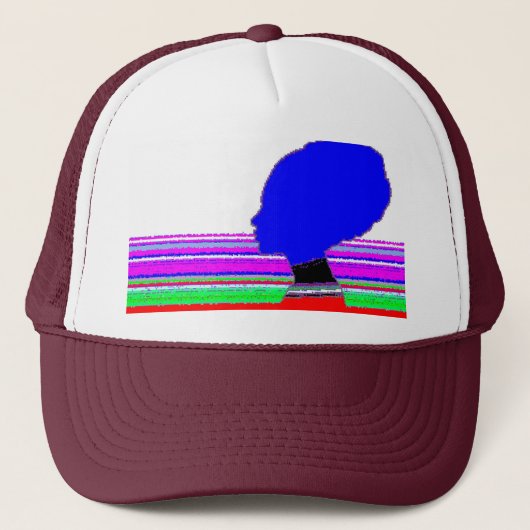Chromatic Blue Profile – Pop Art Trucker Cap (Voorkant)