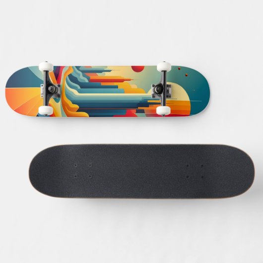 Chromatic Cityscape Persoonlijk Skateboard (Horizontaal)