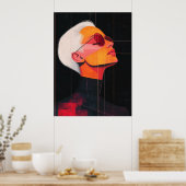 Chromatic Contours — Modern Woman Portrait Poster (Keuken)