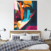 Chromatic Crosscurrents Canvas Afdruk (Insitu (Slaapkamer))