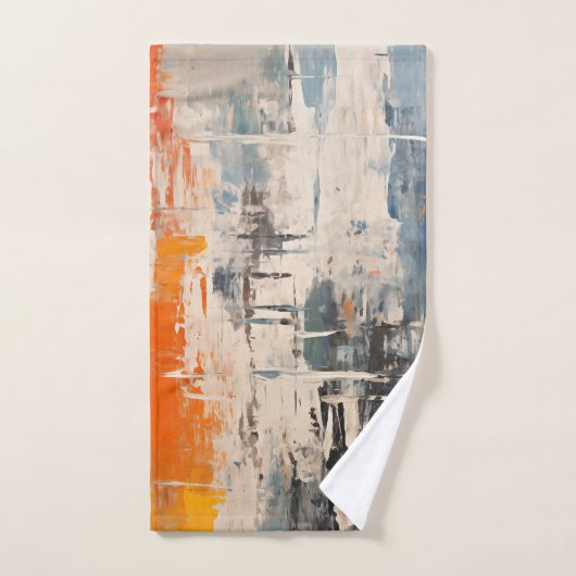 Chromatic Crossroads Abstract Digital Painting Bad Handdoek (Handdoek)