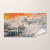 Chromatic Crossroads Abstract Digital Painting Bad Handdoek (Handdoek)