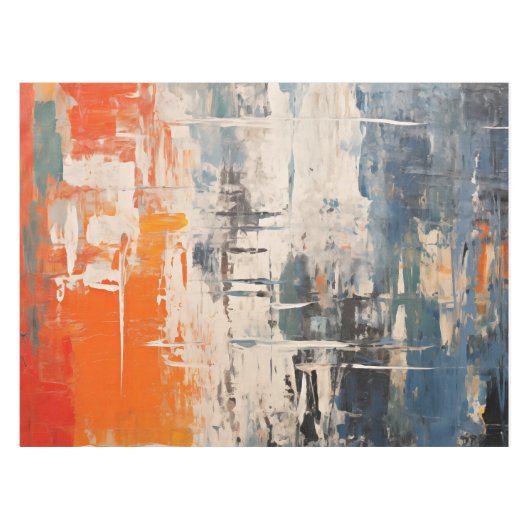 Chromatic Crossroads Abstract Digital Painting Tafelkleed (Voorkant (Horizontaal))