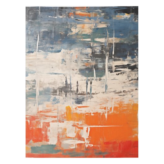 Chromatic Crossroads Abstract Digital Painting Tafelkleed (Voorkant)