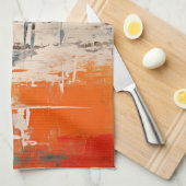 Chromatic Crossroads Abstract Digital Painting Theedoek (Quarter Fold)