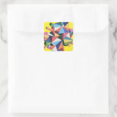 Chromatic Fragment Field Vierkante Sticker (Tas)