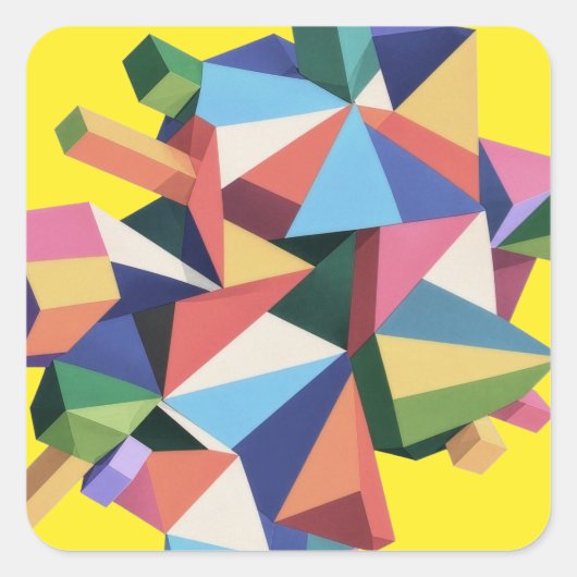 Chromatic Fragment Field Vierkante Sticker (Voorkant)