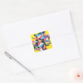 Chromatic Fragment Field Vierkante Sticker (Envelop)