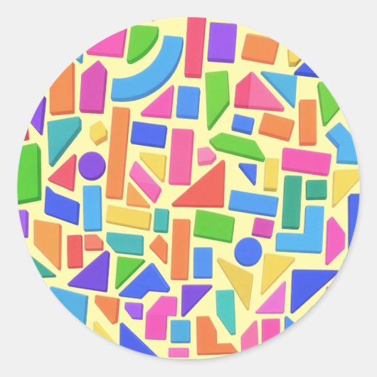 Chromatic Geometry Ronde Sticker (Voorkant)