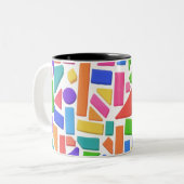 Chromatic Geometry Tweekleurige Koffiemok (Voorkant links)