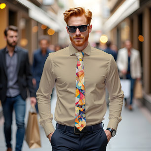 Chromatic Harmony Abstract Art Stropdas