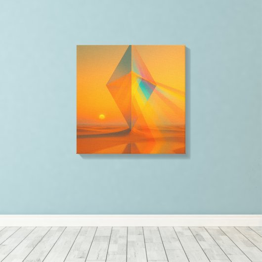 Chromatic Horizon Canvas Print (Insitu (Houten vloer))