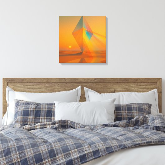 Chromatic Horizon Canvas Print (Insitu (Slaapkamer))