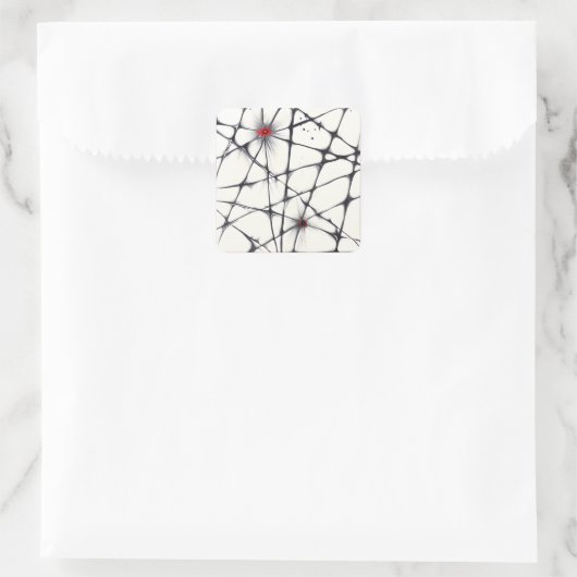 Chromatic Intersections Vierkante Sticker (Tas)