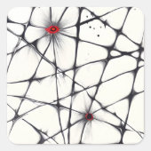 Chromatic Intersections Vierkante Sticker (Voorkant)
