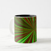  Chromatic Radialburst Mug Tweekleurige Koffiemok (Voorkant links)